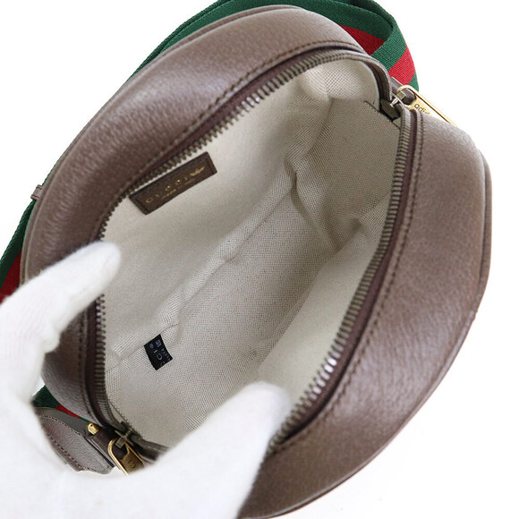 Gucci adidas Ophidia Trefoil Shoulder Bag Crossbody GG Brown Beige - Picture 3 of 9